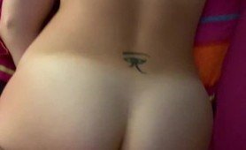 She loves to get fucked in her ass. She gets an orgasm as she gets covered in cum